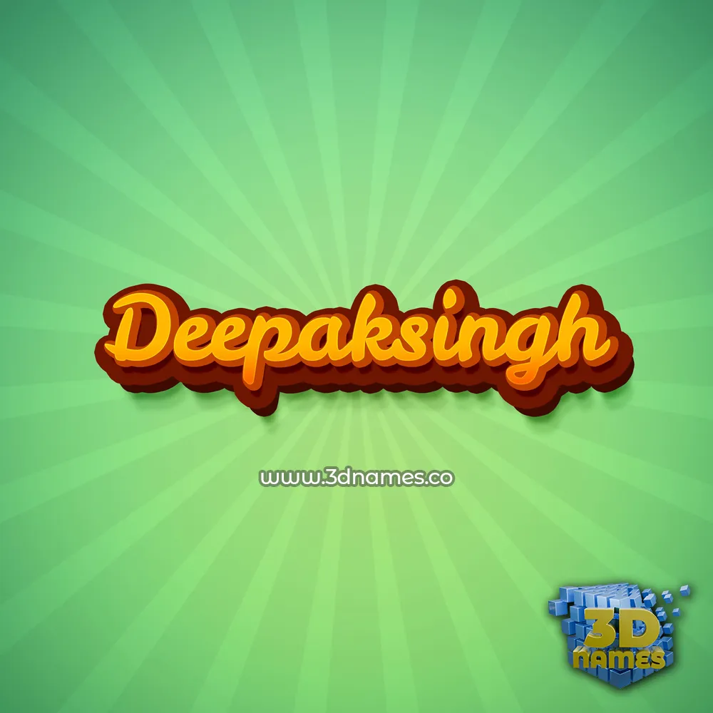 deepaksingh in Green Rays style - 3D name wallpaper