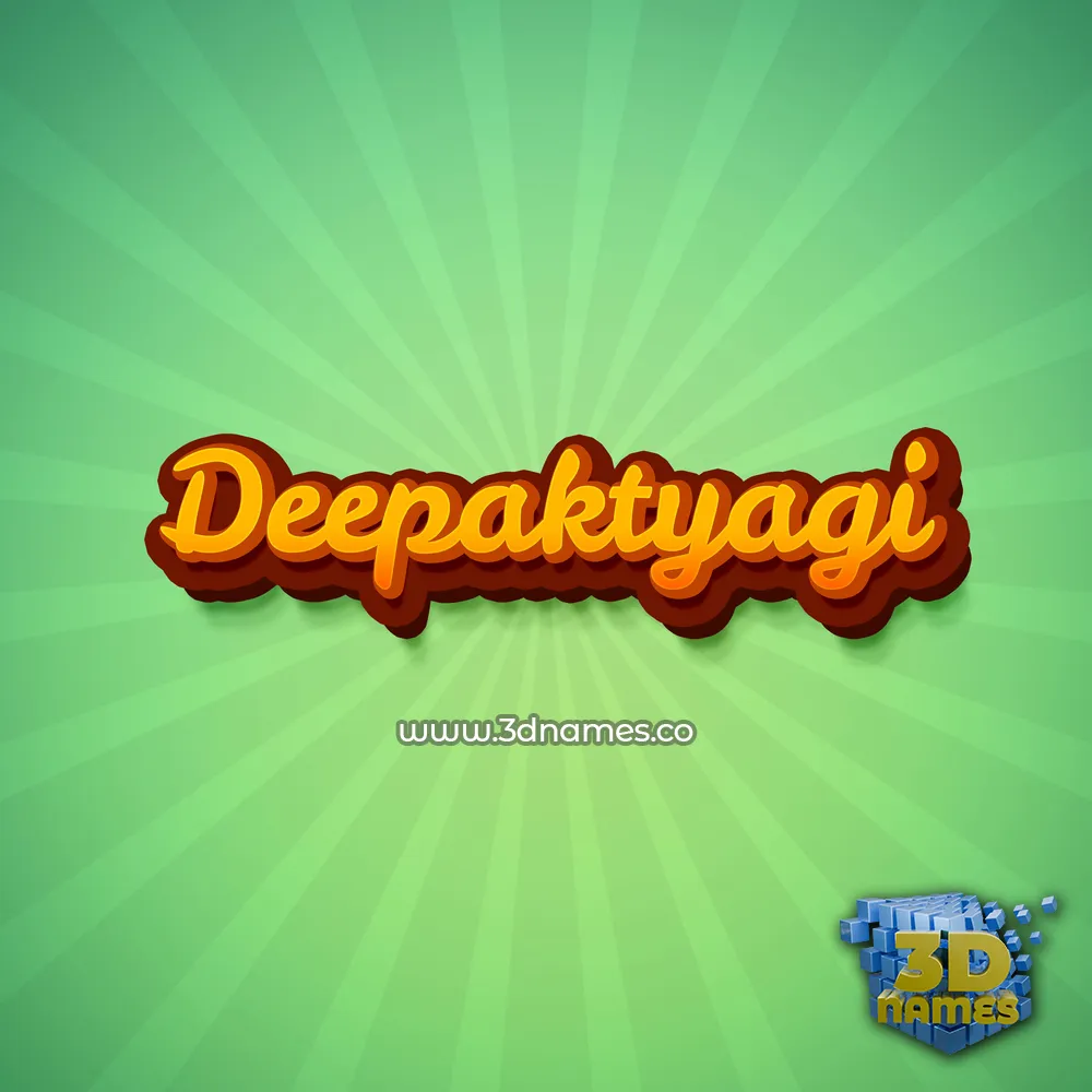 deepaktyagi in Green Rays style - 3D name wallpaper