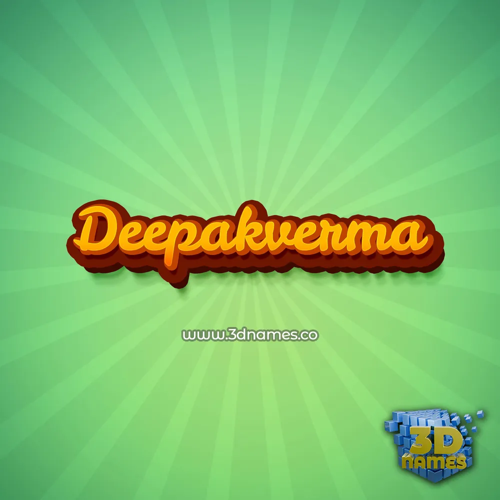 deepakverma in Green Rays style - 3D name wallpaper