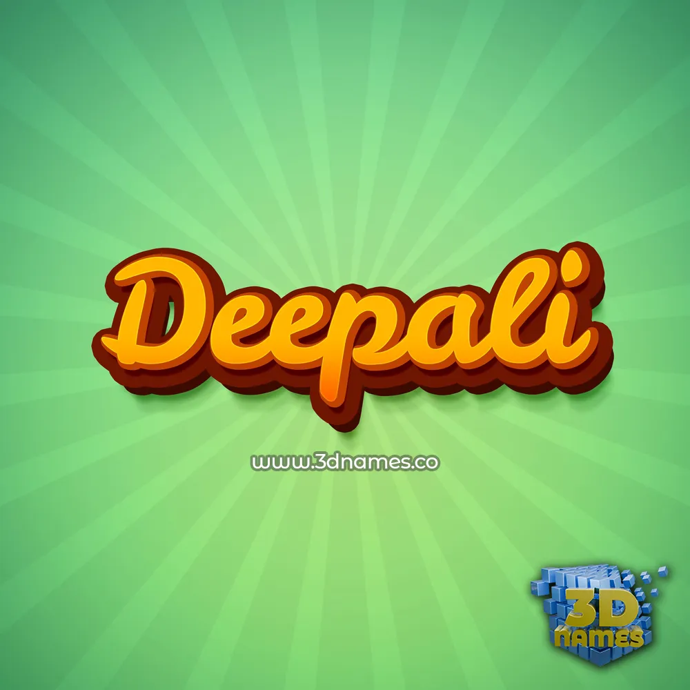deepali in Green Rays style - 3D name wallpaper