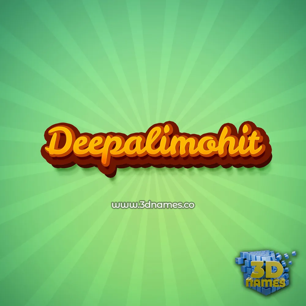 deepalimohit in Green Rays style - 3D name wallpaper