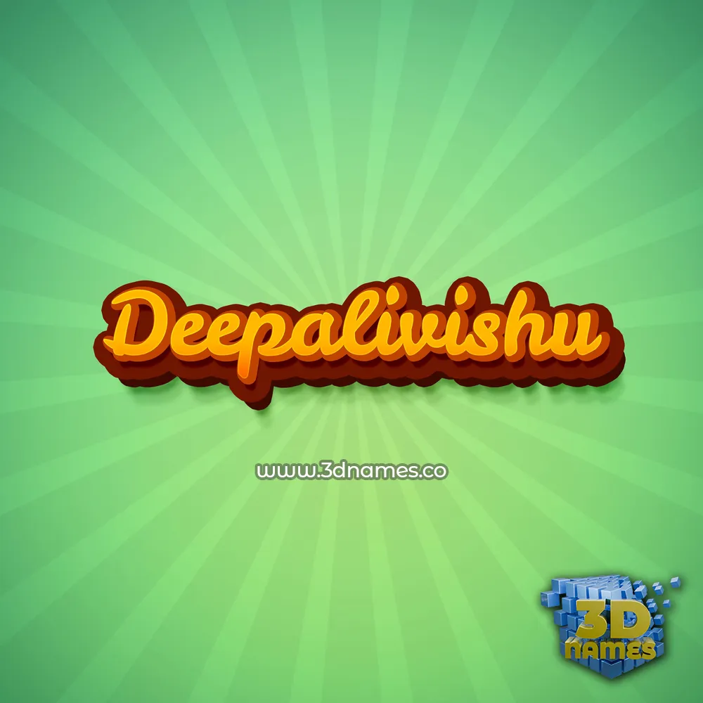deepalivishu in Green Rays style - 3D name wallpaper