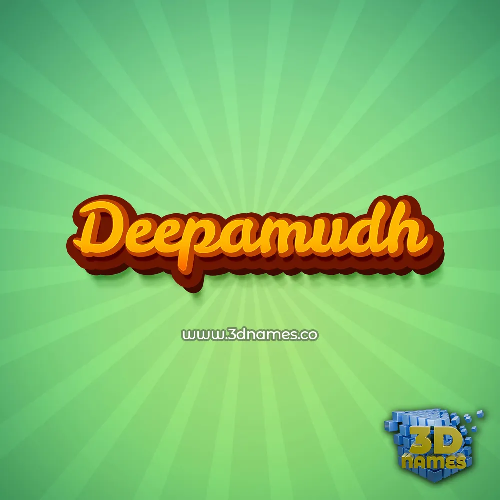 deepamudh in Green Rays style - 3D name wallpaper