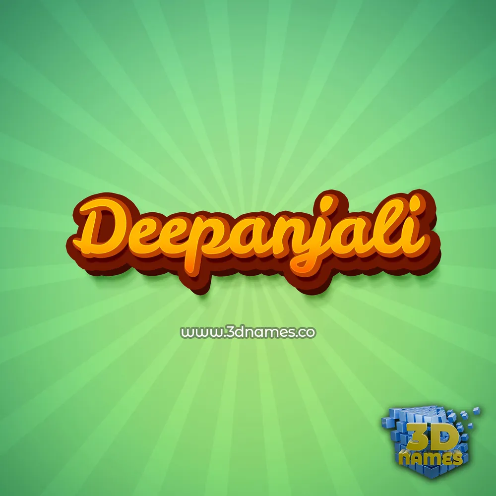 deepanjali in Green Rays style - 3D name wallpaper