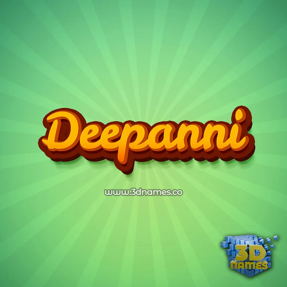 deepanni in Green Rays style - 3D name wallpaper