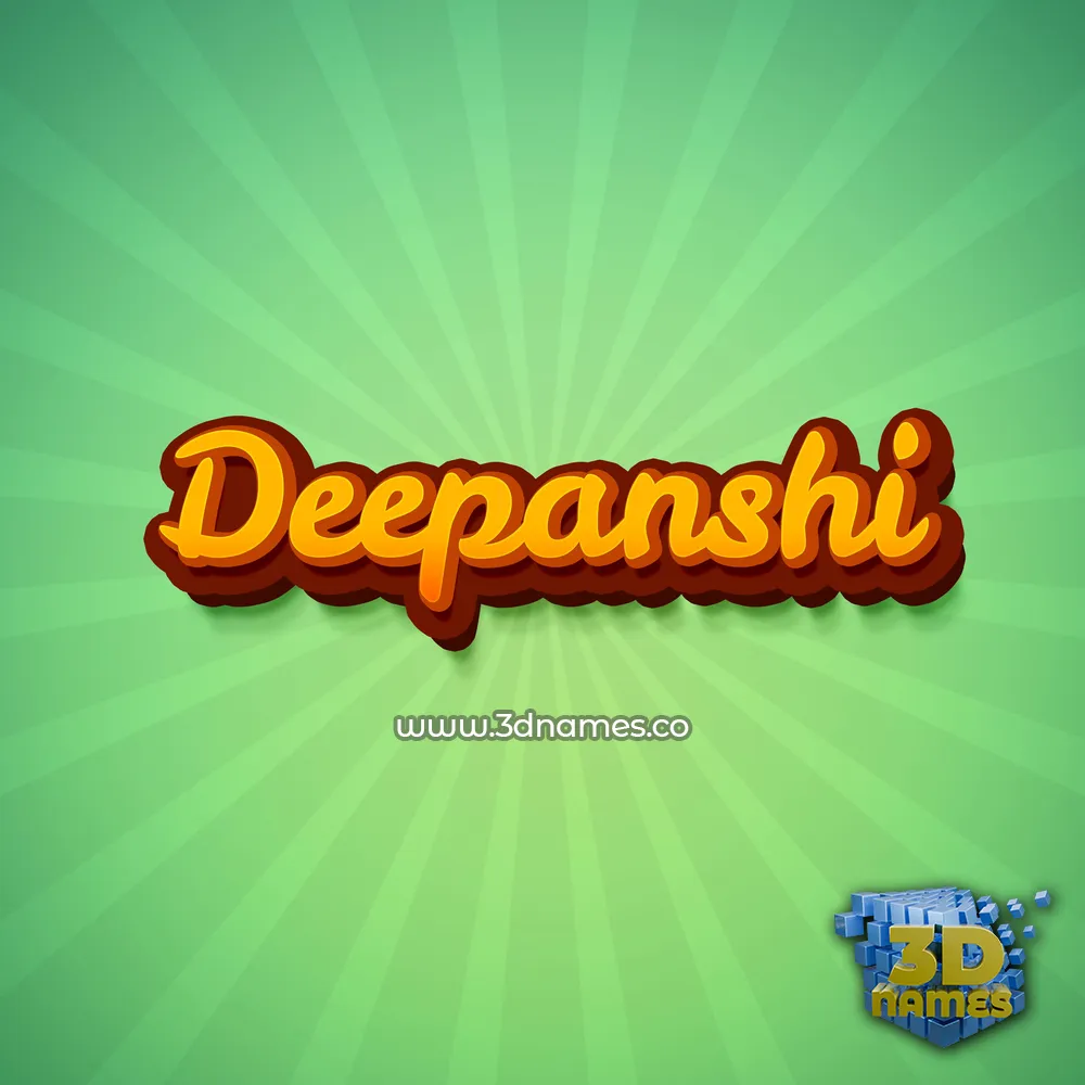 deepanshi in Green Rays style - 3D name wallpaper