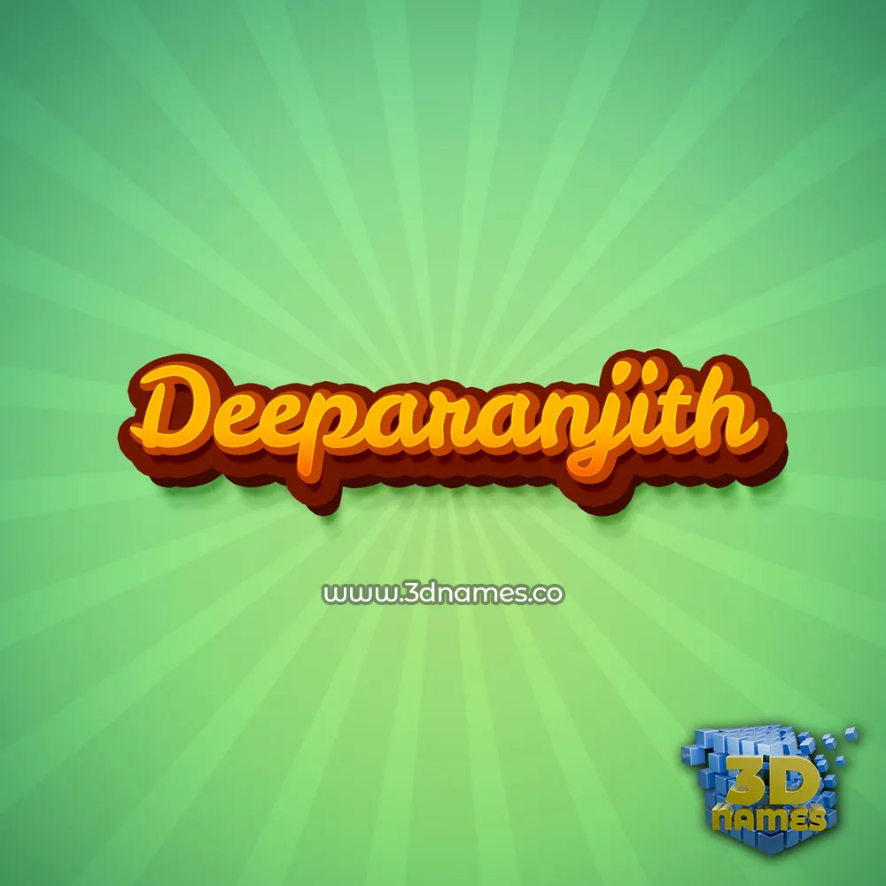 deeparanjith in Green Rays style - 3D name wallpaper
