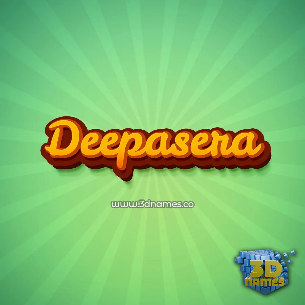 deepasera in Green Rays style - 3D name wallpaper