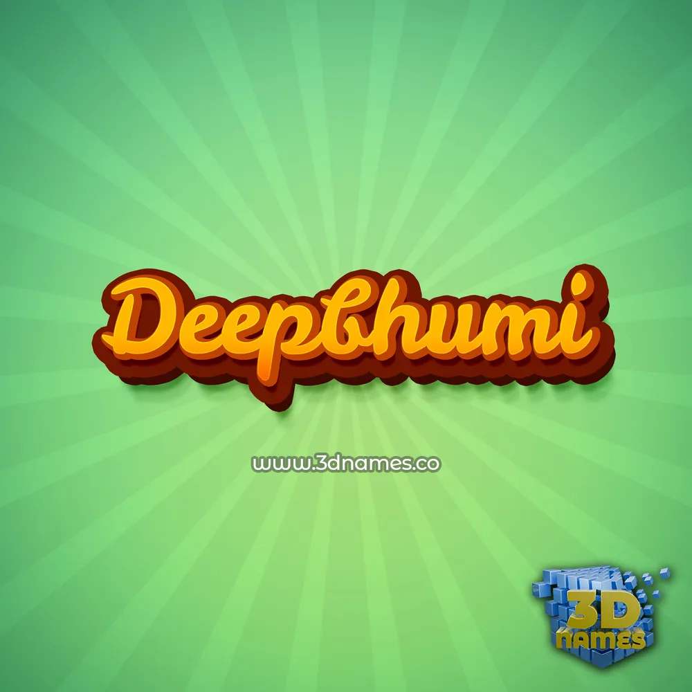 deepbhumi in Green Rays style - 3D name wallpaper