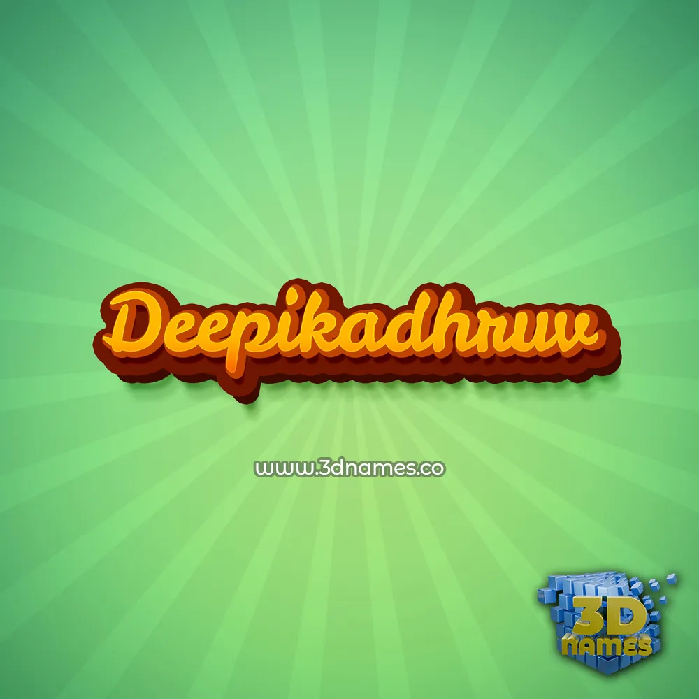 deepikadhruv in Green Rays style - 3D name wallpaper