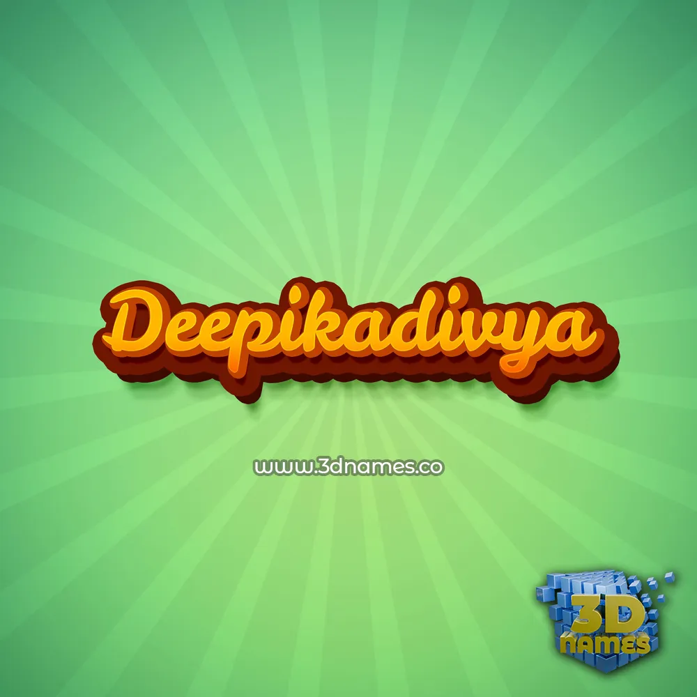 deepikadivya in Green Rays style - 3D name wallpaper