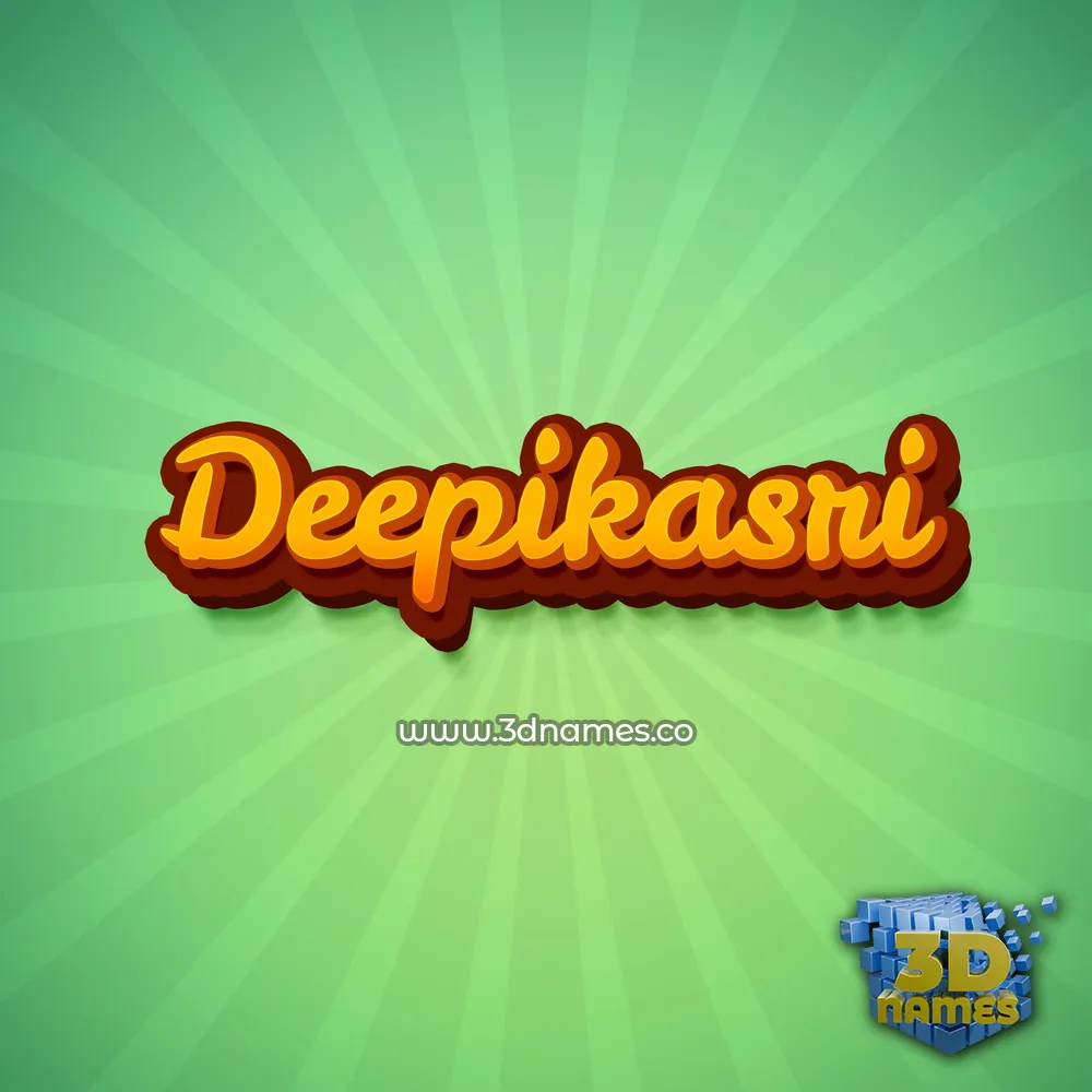 deepikasri in Green Rays style - 3D name wallpaper