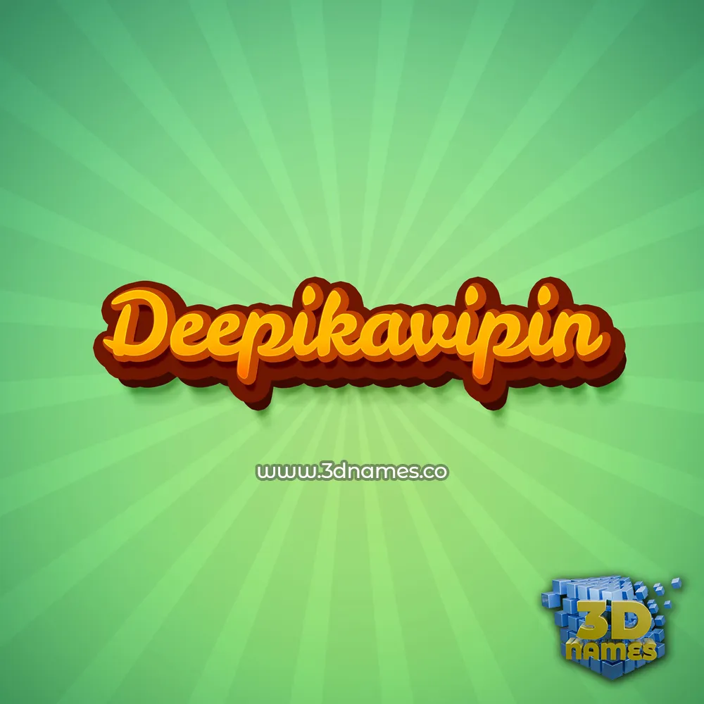 deepikavipin in Green Rays style - 3D name wallpaper