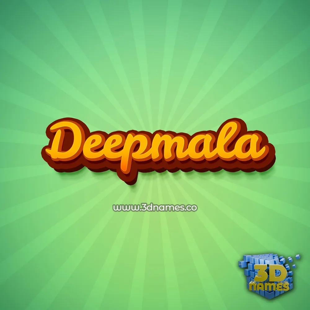deepmala in Green Rays style - 3D name wallpaper
