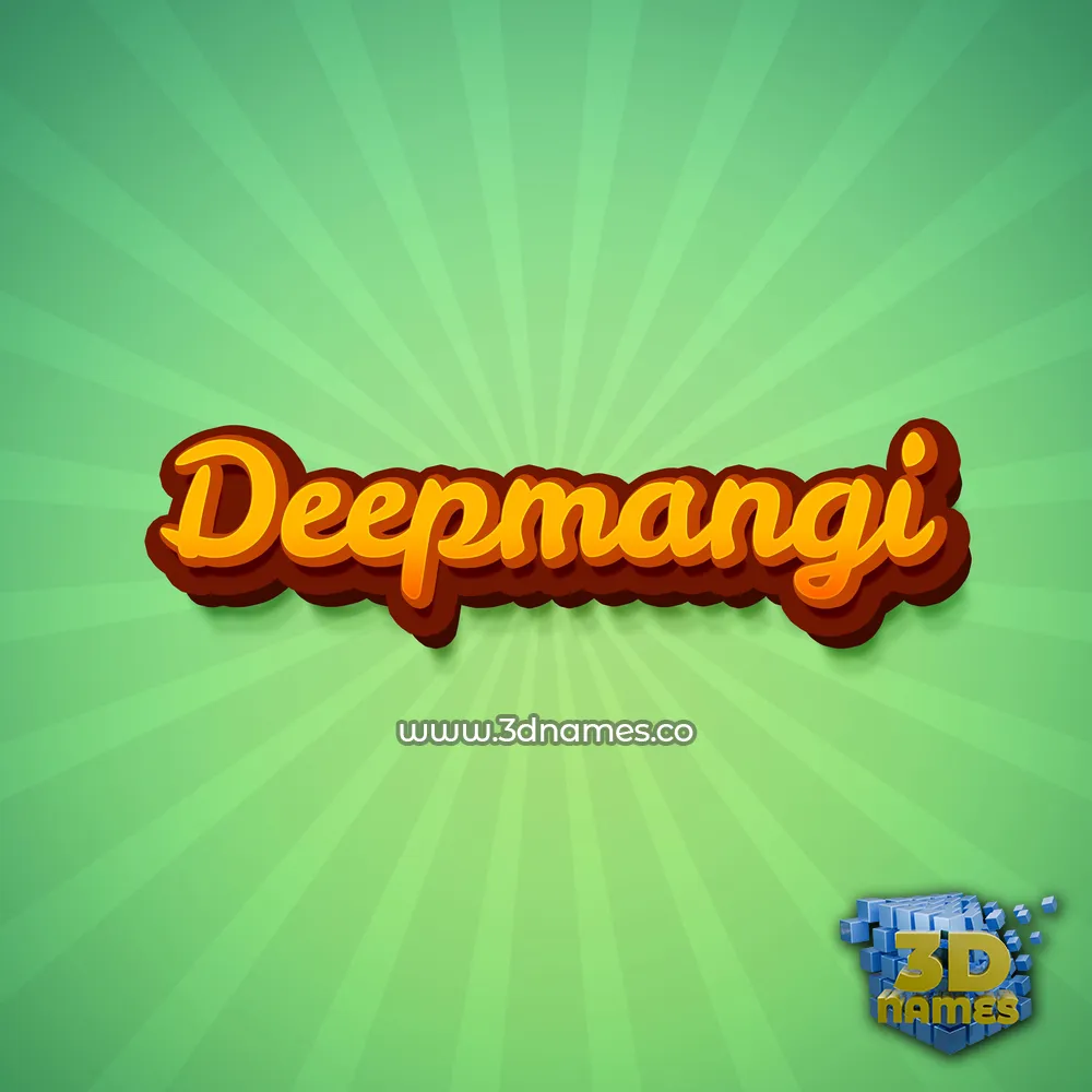 deepmangi in Green Rays style - 3D name wallpaper