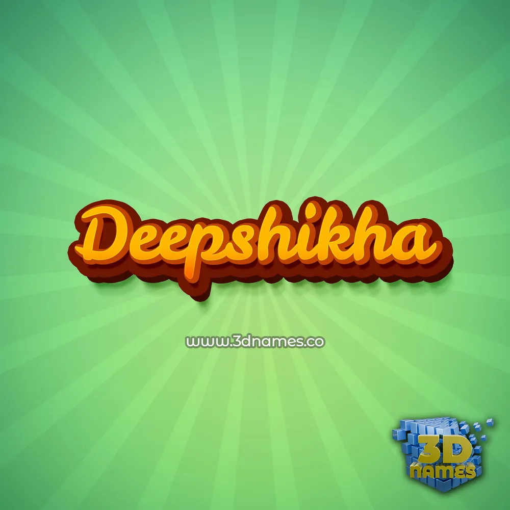 deepshikha in Green Rays style - 3D name wallpaper