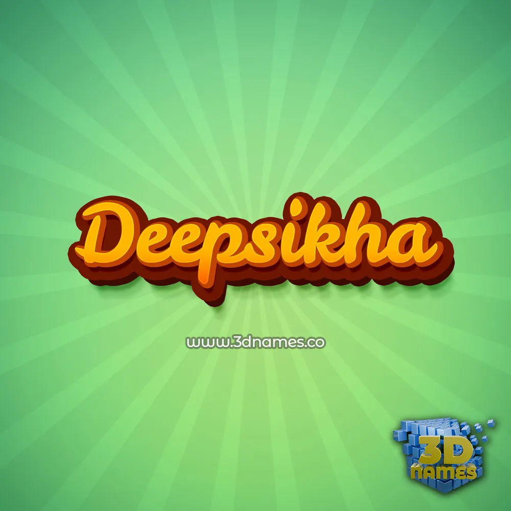 deepsikha in Green Rays style - 3D name wallpaper