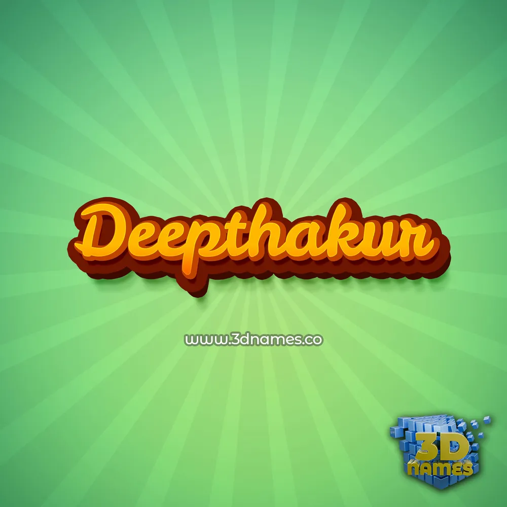 deepthakur in Green Rays style - 3D name wallpaper