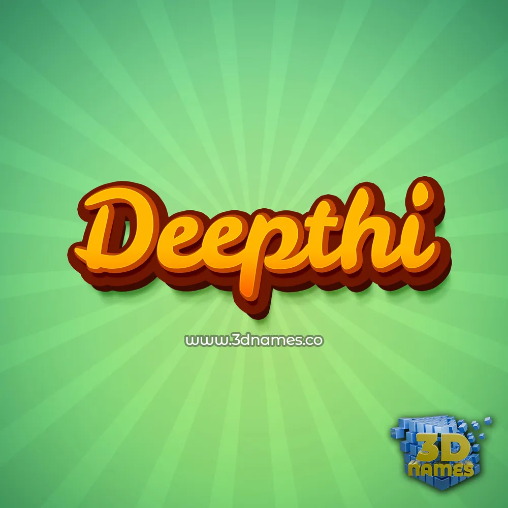 deepthi in Green Rays style - 3D name wallpaper
