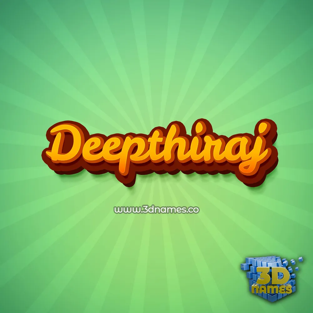 deepthiraj in Green Rays style - 3D name wallpaper