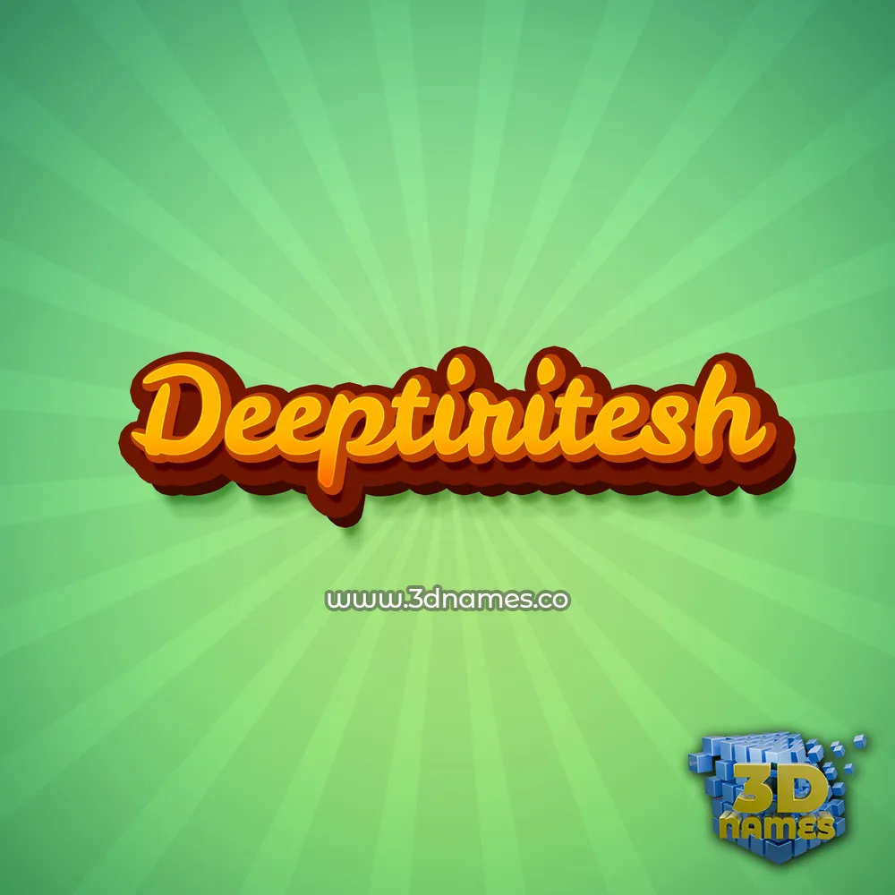deeptiritesh in Green Rays style - 3D name wallpaper