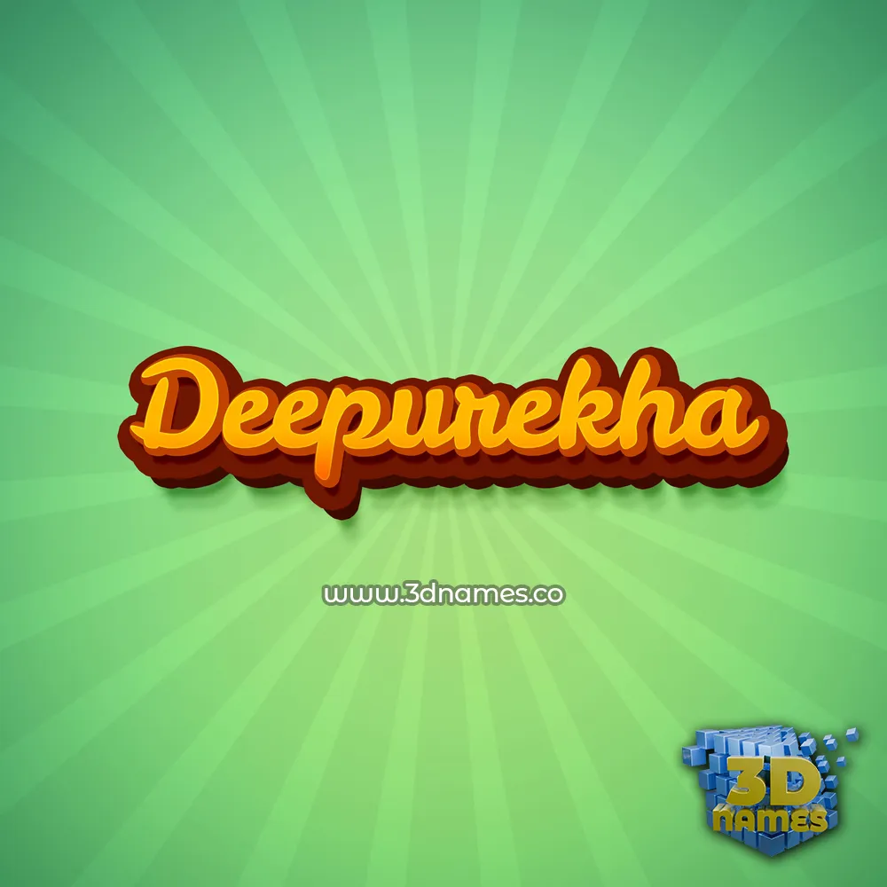 deepurekha in Green Rays style - 3D name wallpaper