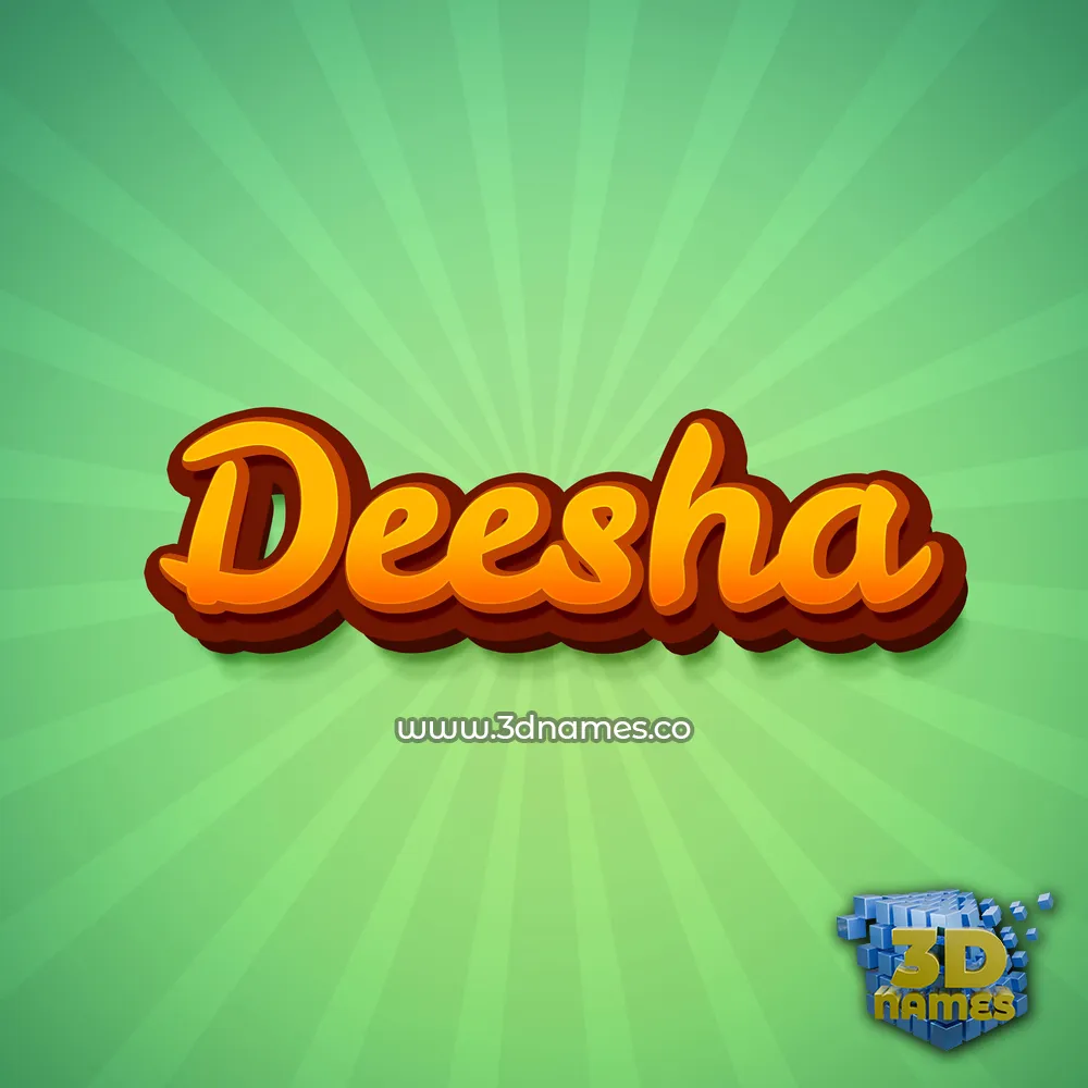 deesha in Green Rays style - 3D name wallpaper