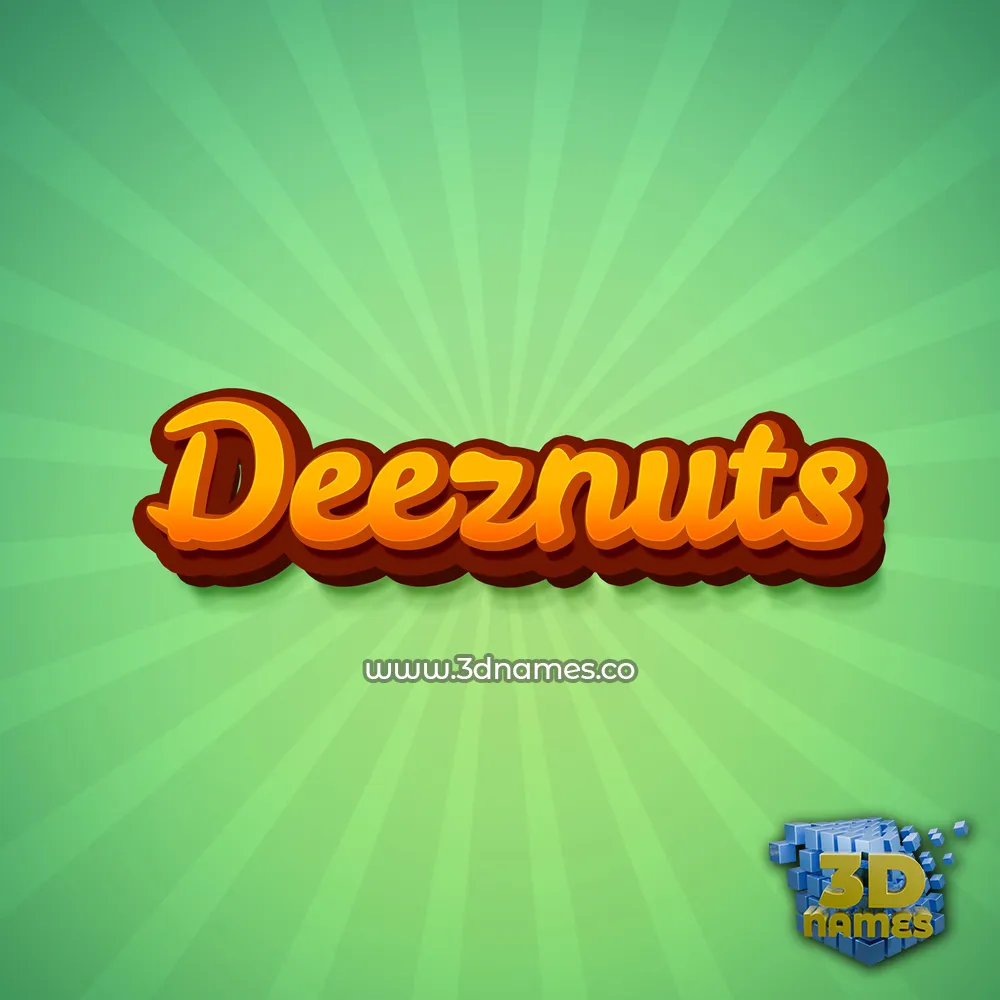 deeznuts in Green Rays style - 3D name wallpaper