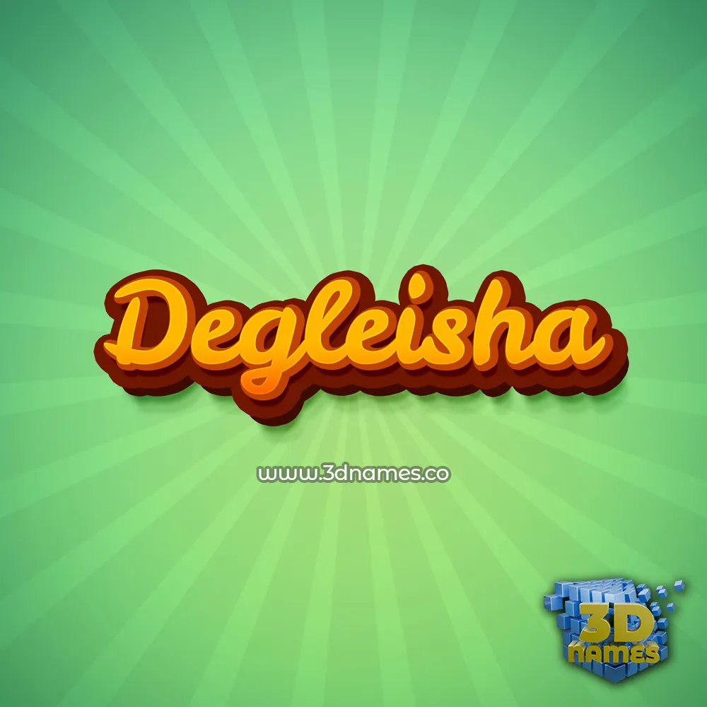 degleisha in Green Rays style - 3D name wallpaper