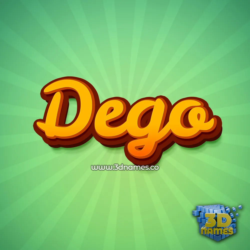 dego in Green Rays style - 3D name wallpaper