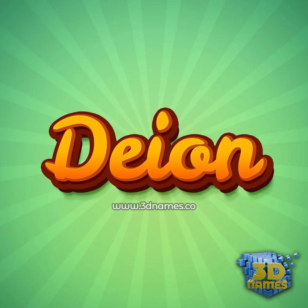 deion in Green Rays style - 3D name wallpaper
