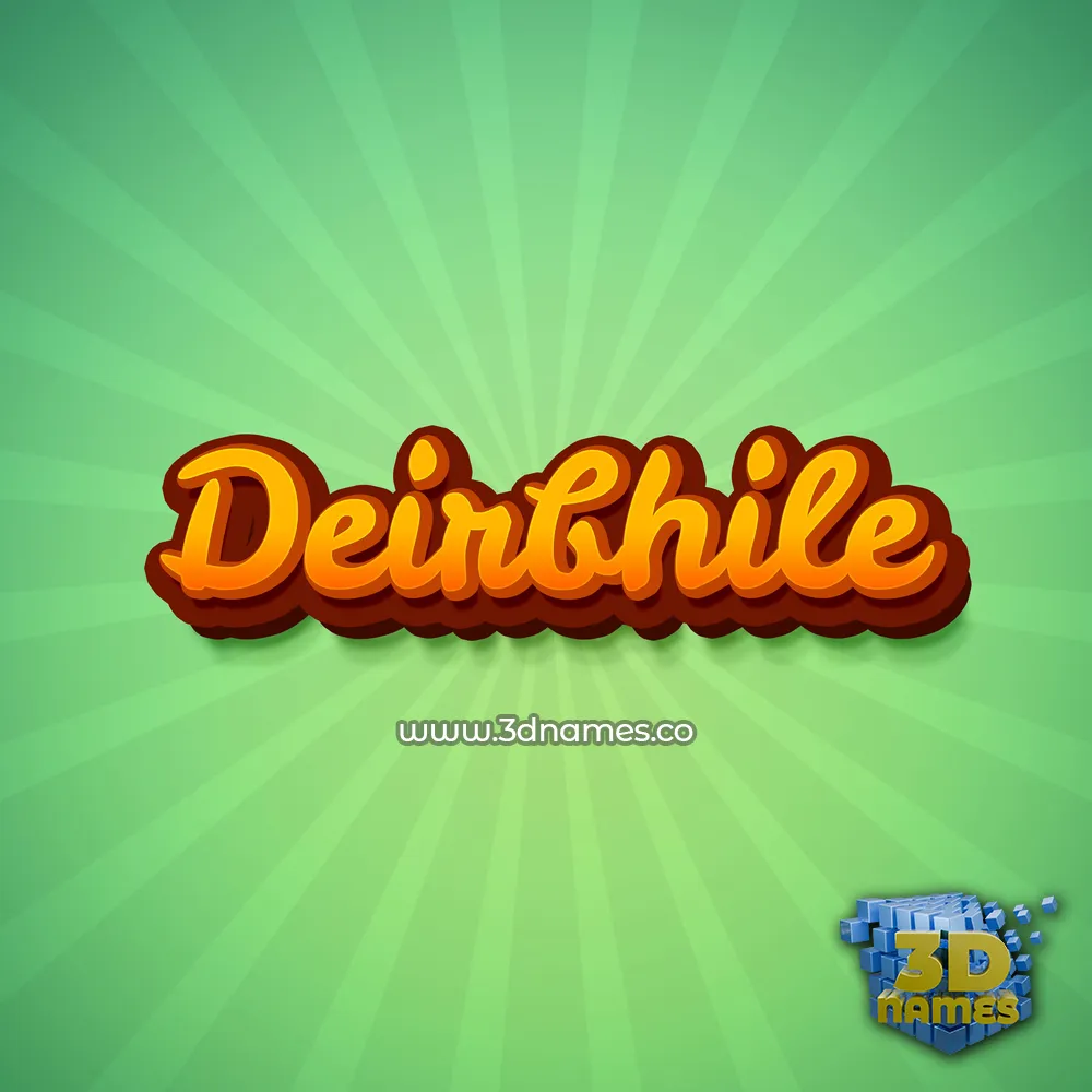 deirbhile in Green Rays style - 3D name wallpaper
