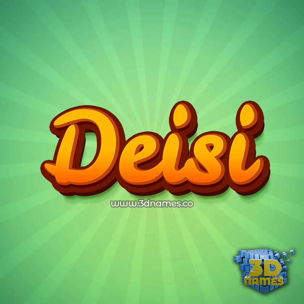 deisi in Green Rays style - 3D name wallpaper