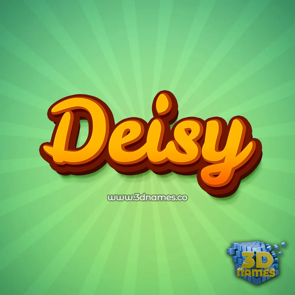 deisy in Green Rays style - 3D name wallpaper