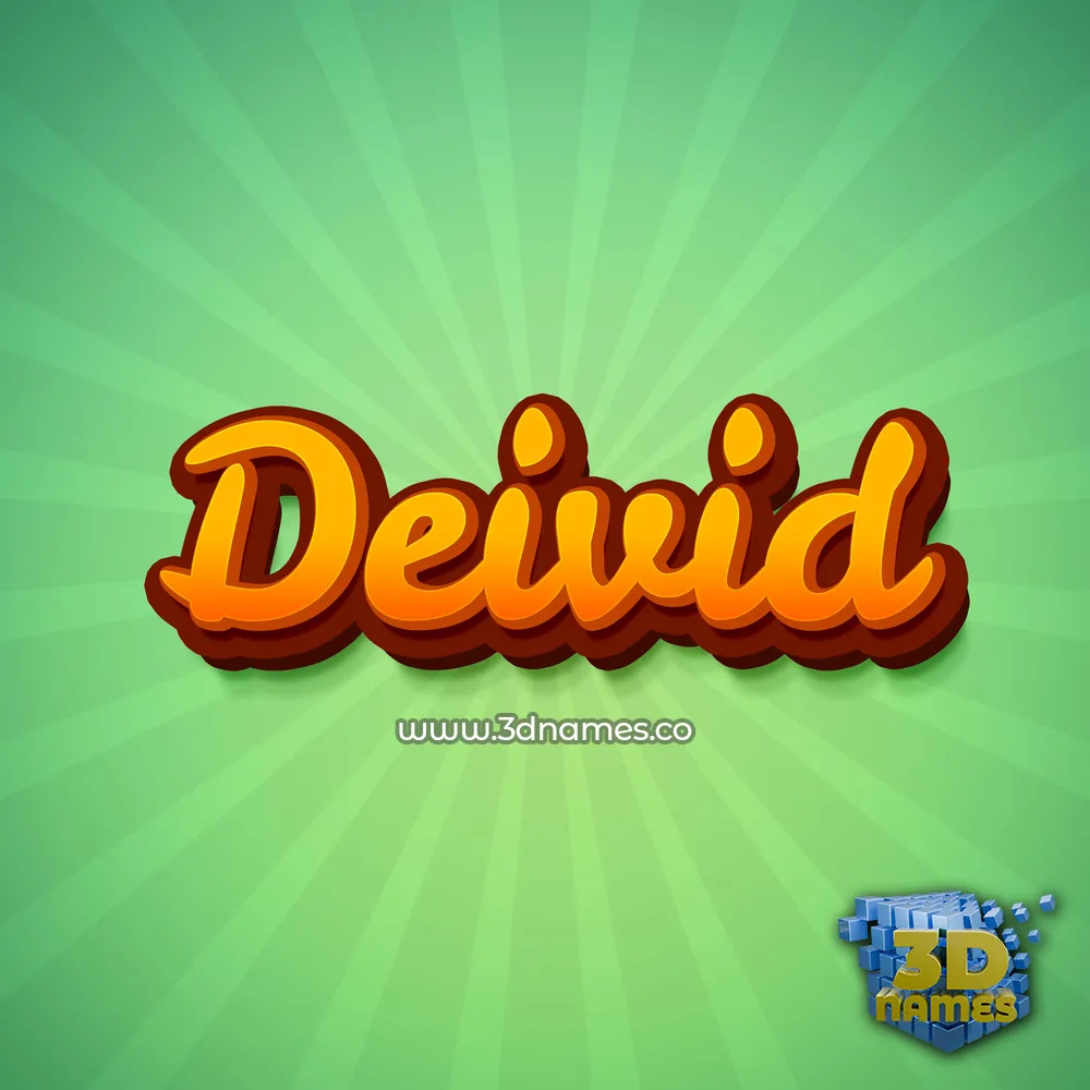 deivid in Green Rays style - 3D name wallpaper