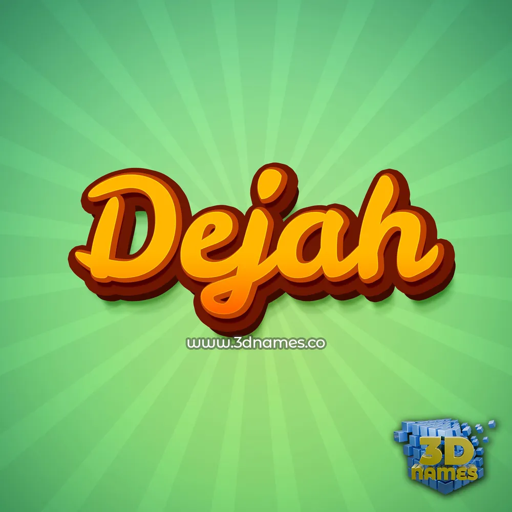 dejah in Green Rays style - 3D name wallpaper