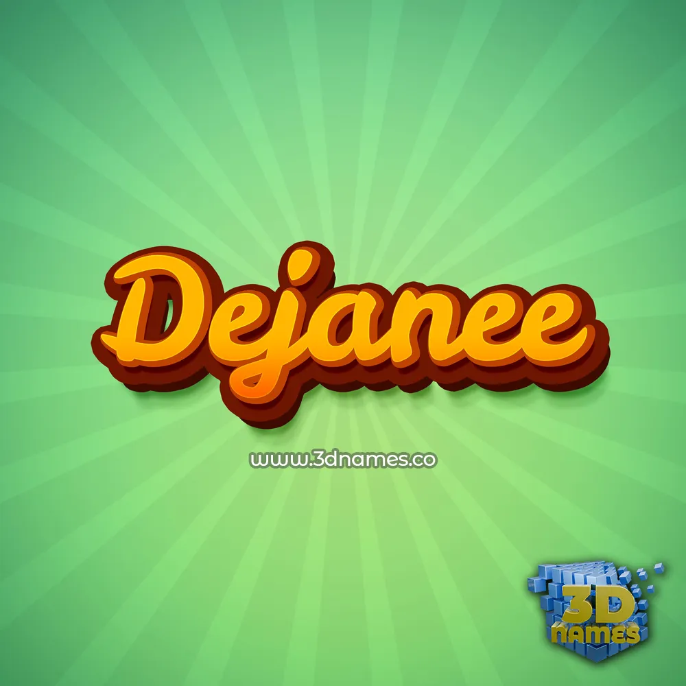 dejanee in Green Rays style - 3D name wallpaper
