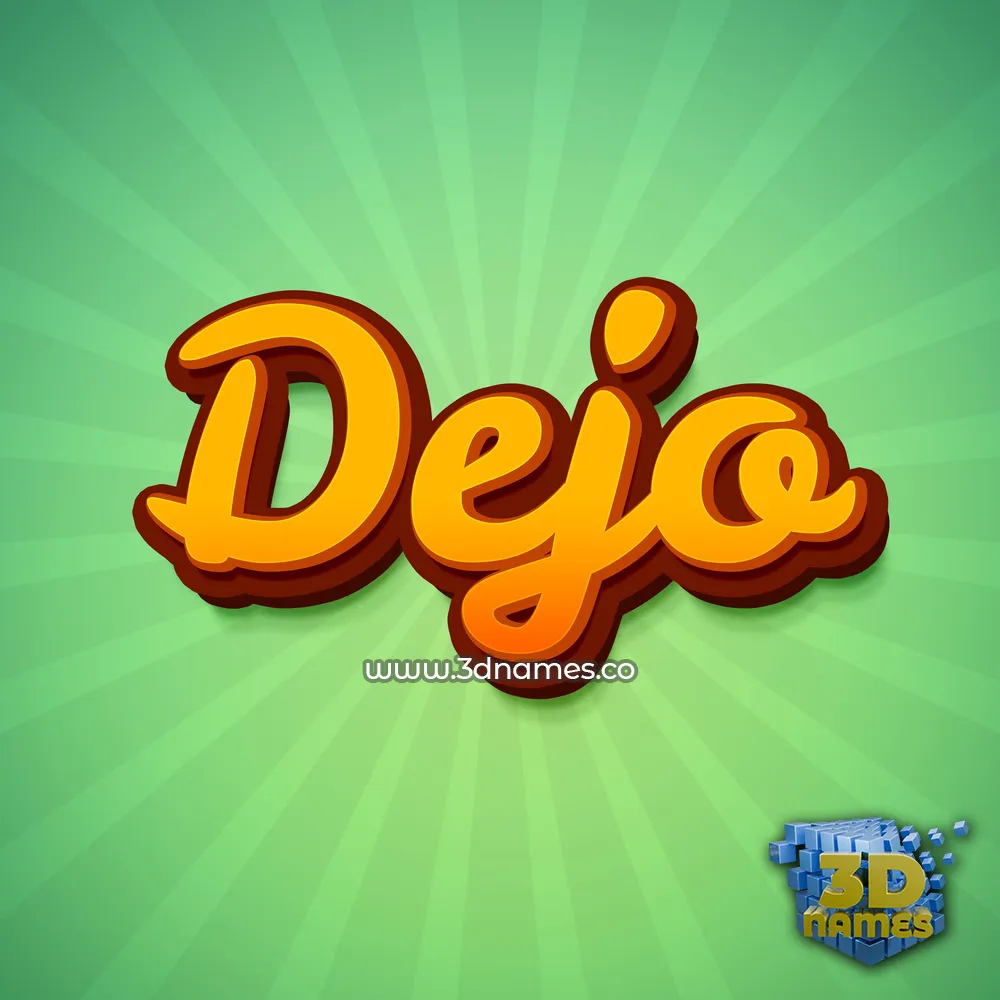 dejo in Green Rays style - 3D name wallpaper