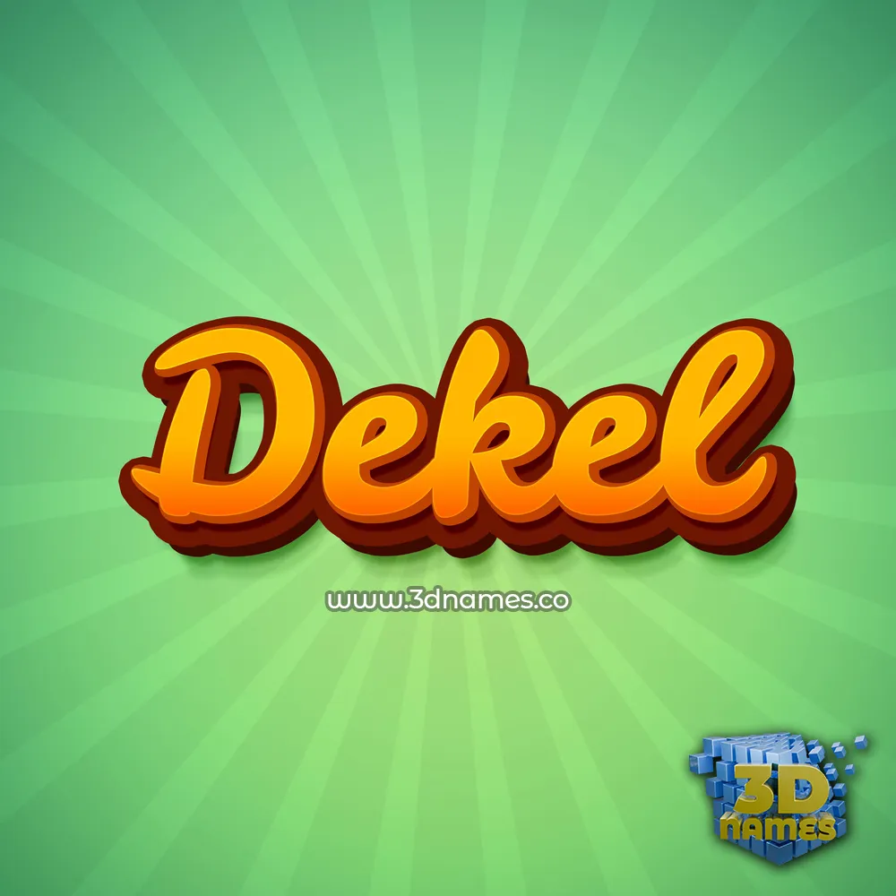 dekel in Green Rays style - 3D name wallpaper