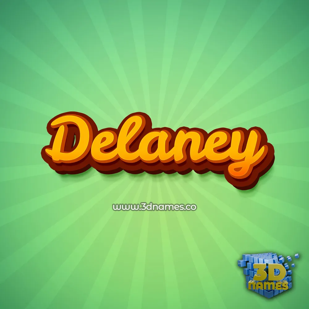 delaney in Green Rays style - 3D name wallpaper