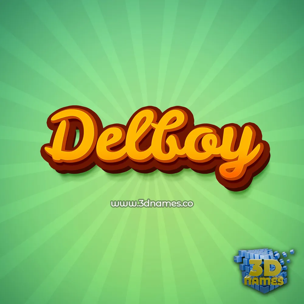delboy in Green Rays style - 3D name wallpaper