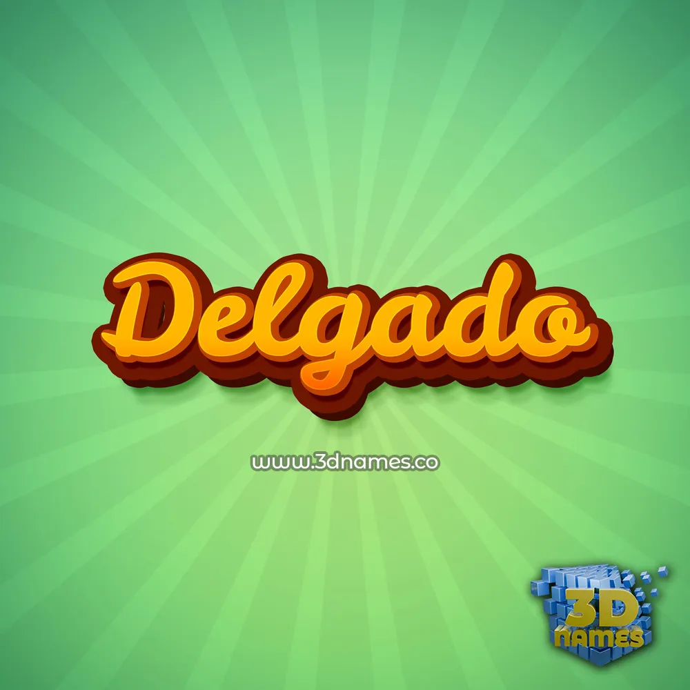 delgado in Green Rays style - 3D name wallpaper