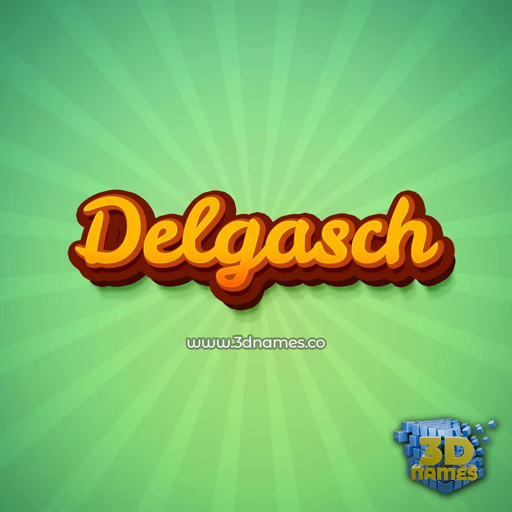 delgasch in Green Rays style - 3D name wallpaper