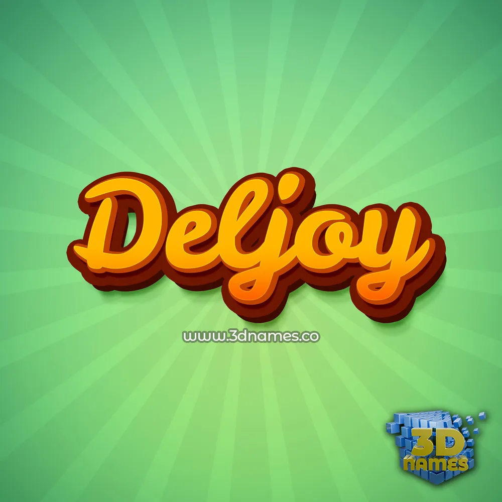 deljoy in Green Rays style - 3D name wallpaper
