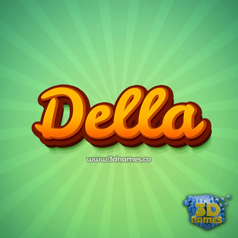 della in Green Rays style - 3D name wallpaper