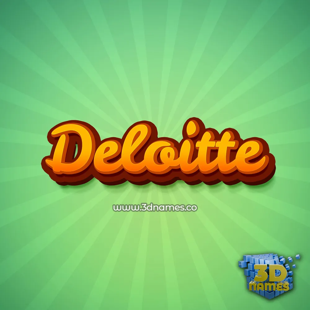 deloitte in Green Rays style - 3D name wallpaper