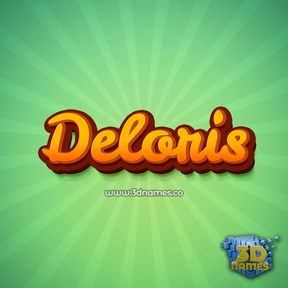 deloris in Green Rays style - 3D name wallpaper