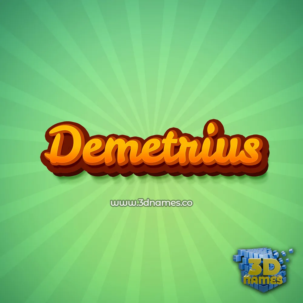 demetrius in Green Rays style - 3D name wallpaper