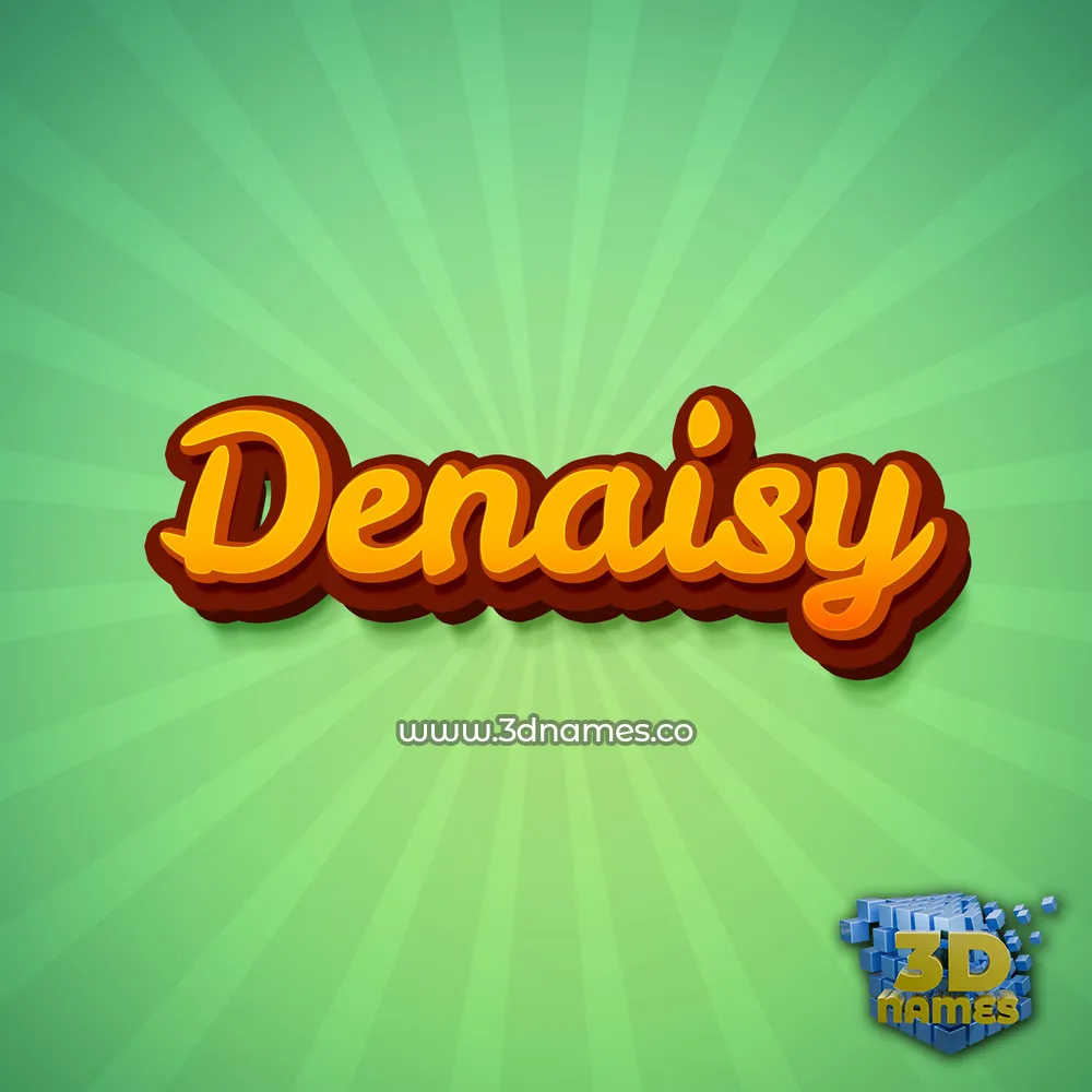 denaisy in Green Rays style - 3D name wallpaper
