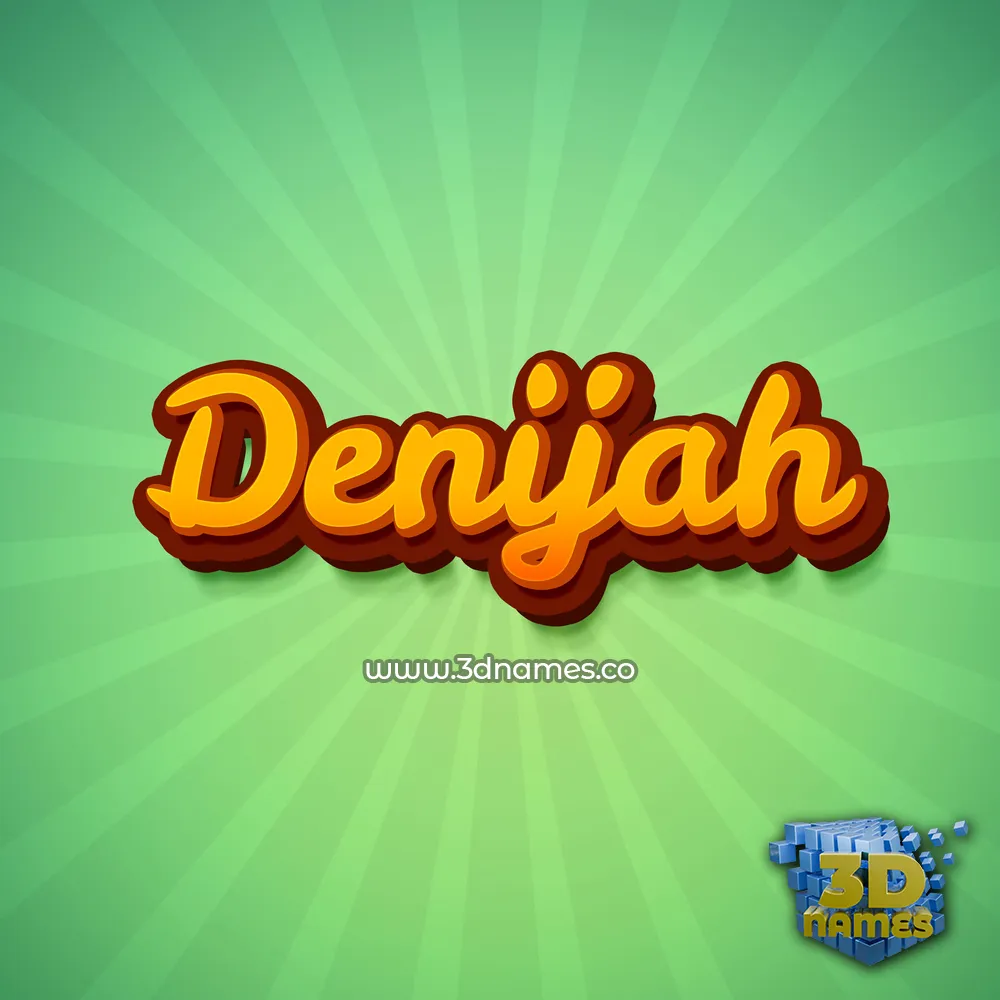 denijah in Green Rays style - 3D name wallpaper